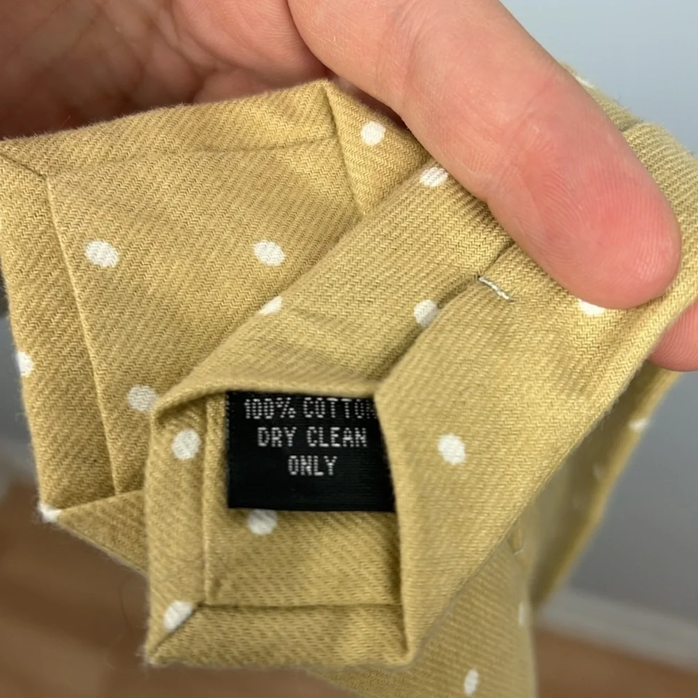 Jack Sartori Italia Bespoke Neckwear 100% cotton polka dot neutral necktie